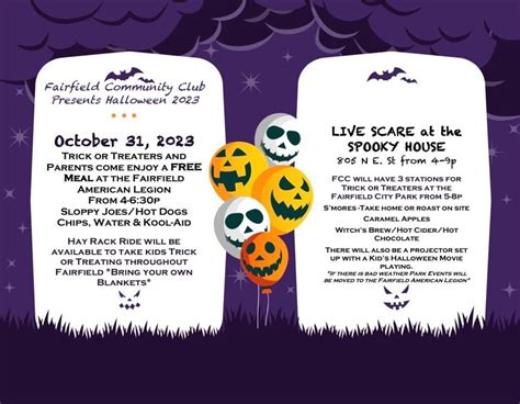 All Hallows Eve In Fairfield American Legion Fairfield 31 October