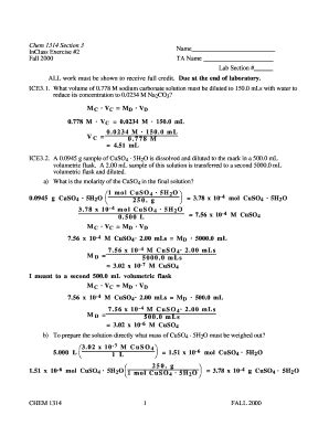 Fillable Online Intro Chem Okstate BChemb 1314 Section 3