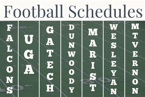 Fall Football Schedules Farmhouse Realty