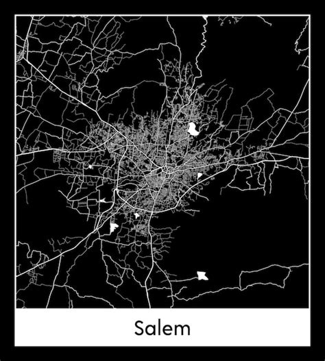 Premium Vector | Minimal city map of salem (india, asia)