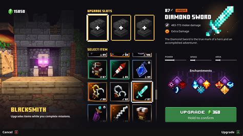 Minecraft Dungeons Guide How To Use The New Blacksmith Vendor