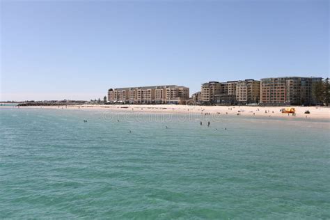 Panoramic Shot of the Glenelg Beach Adelaide in Australia Stock Photo - Image of adelaide, waves ...