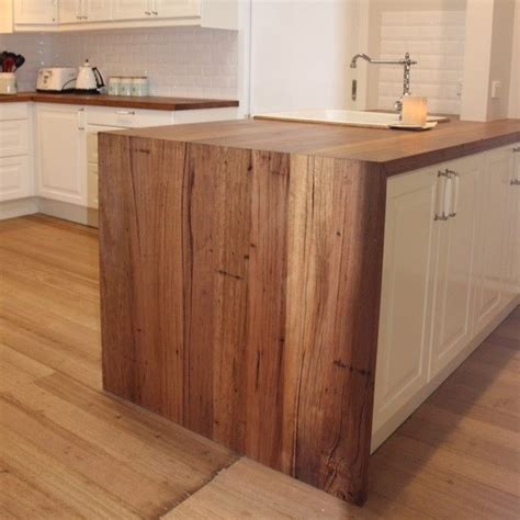 Timber Revival Recycled Timber Benchtops With Waterfall Edge Were