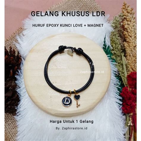 Jual ZaphiraStore COD Gelang Couple Epoxy Gembok Kunci Love