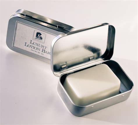 Luxury Lotion Bars With Hinged Metal Tin Etsy