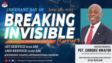 1ST SERVICE COVENANT DAY OF BREAKING INVISIBLE BARRIERS PROPHETIC