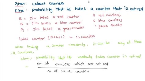 Solved There Are Only Red Counters Blue Counters And Green Counters