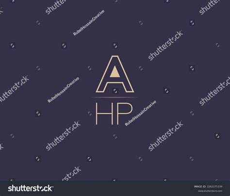 Ahp Letter Logo Design Modern Minimalist Vector Royalty Free Stock