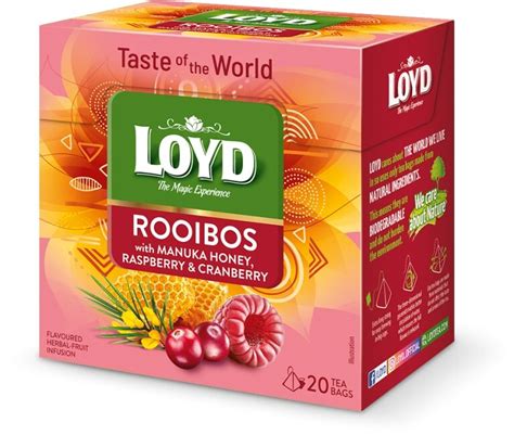 Herbata Loyd Taste Of The World Rooibos With Manuka Honey Raspberry