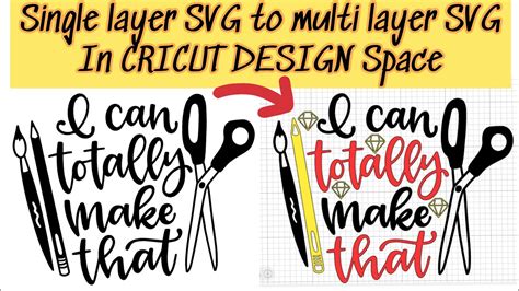 How To Turn A Single Layer Svg To A Multi Layered Svg Cricut Design Space For Beginners Youtube