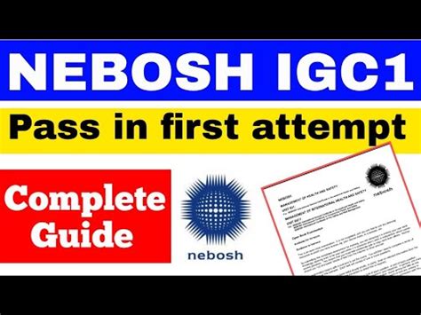 How To Write Nebosh Igc 1 Question Paper How To Pass Nebosh Igc In