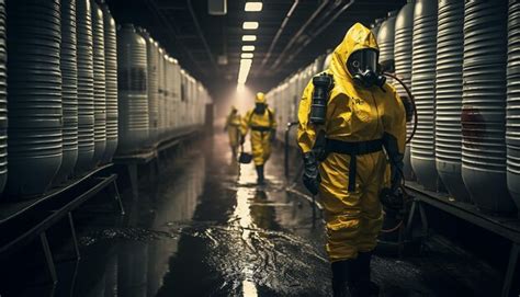 Premium AI Image Working In Warehouse Workers In Yellow Hazmat