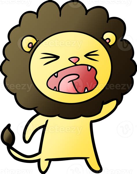 cartoon angry lion 40083655 PNG