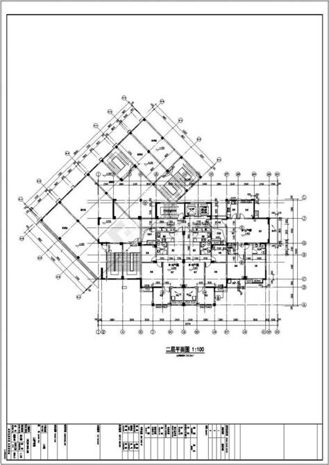 某十七层框剪结构高层综合楼结构施工图（含建筑图两层底商）砌体结构土木在线