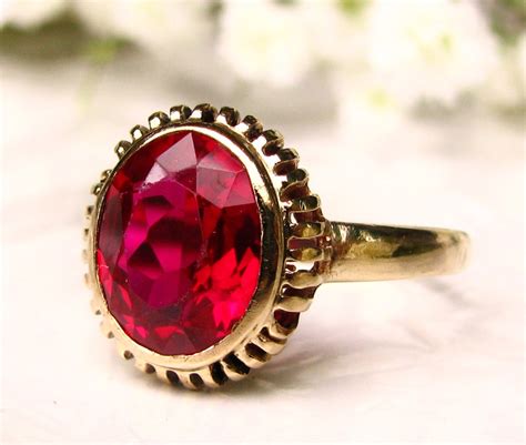 Wedding Band Vintage Ruby Rings | veganinvan