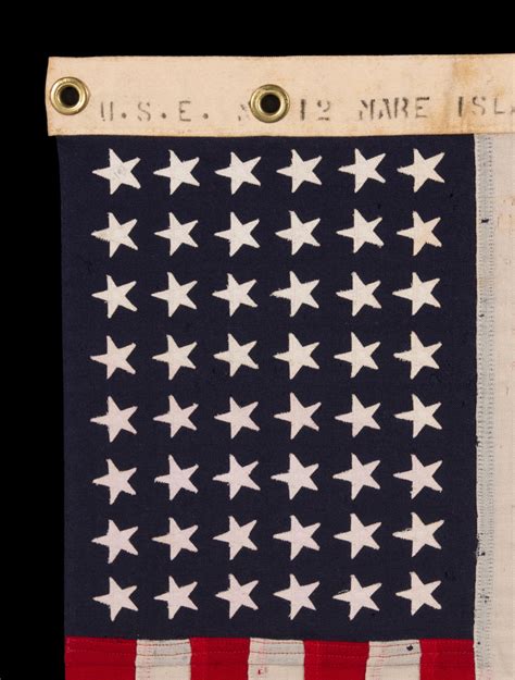 Antique American Flag With Stars A U S Navy Small Boat Ensign