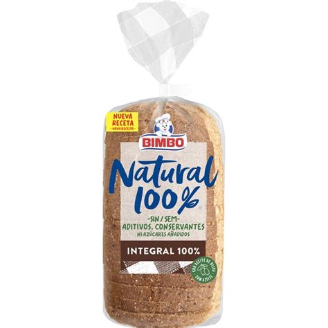 Pan De Molde Natural Integral Con Aceite De Oliva Bolsa G