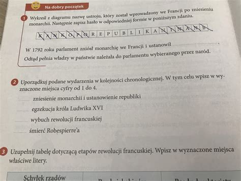 S Awna Uporz Dkuj W Kolejno Ci Chronologicznej Podane Wydarzenia Pomys Y