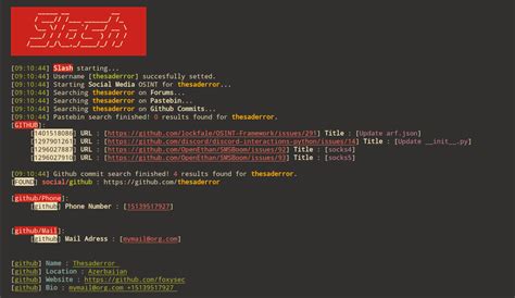 Github Theahmadov Slash The Slash Osint Tool