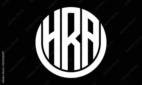 Hra Shield In Circle Logo Design Vector Template Letter Mark Wordmark