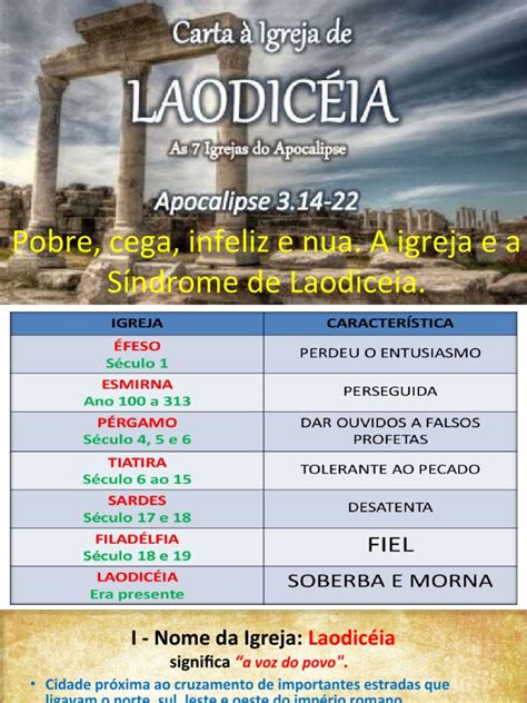 Estudo Sobre A Igreja De Laodiceia - I Igreja de Laodicéia - Uma Igreja Morna | PDF | Jesus | Igreja cristã