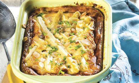 Clafoutis Aux Asperges Blanches Amandes Et Parmesan