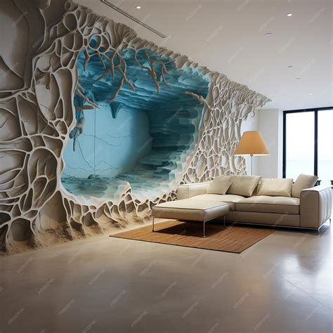 Premium Photo | 3D rendered luxury wall painting for living room