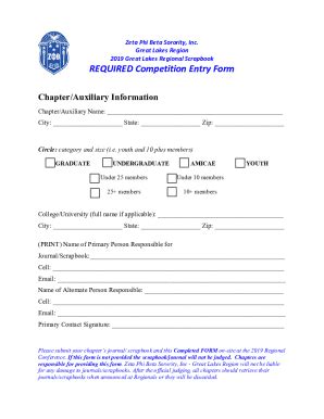 Fillable Online Zeta Phi Beta Sorority Inc Great Lakes Region Fax