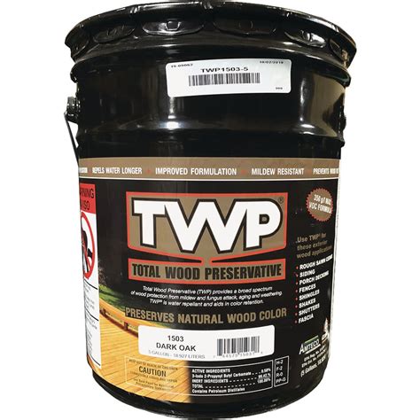 TWP1500 Series Low VOC Wood Preservative Deck Stain Dark Oak 5 Gal