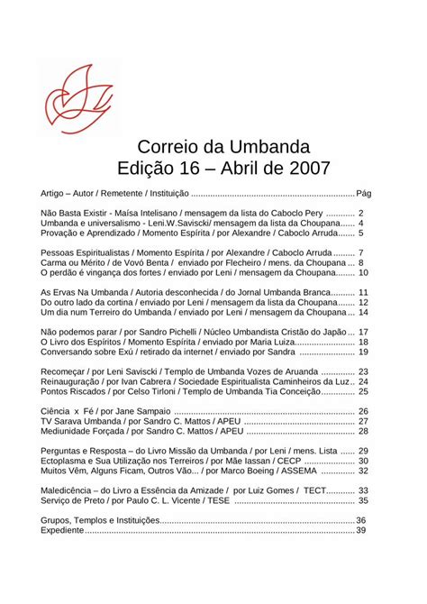 PDF Correio Da Umbanda 2007 04 PDF FilePontos Riscados Por