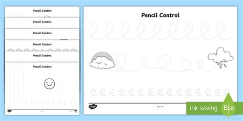 Weather And Seasons Pencil Control Worksheets Teacher Made