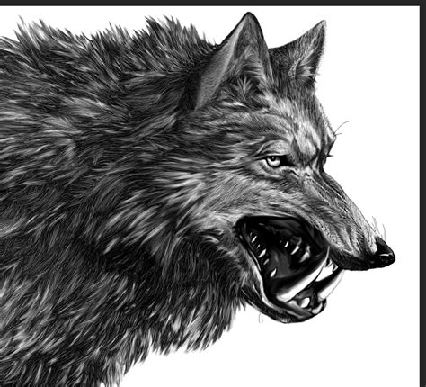 Dire Wolf Portrait - Furred by Feralkyn on DeviantArt