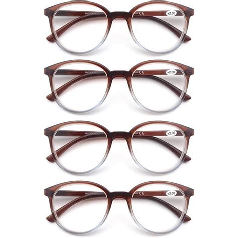 Lot De 4 Lunettes De Lecture 1 25 Homme Femme Lunettes Loupe Branches A