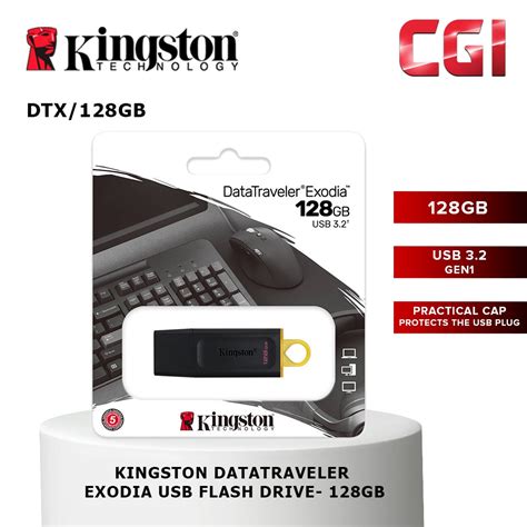 Kingston Datatraveler Exodia Usb 32 Gen 1 Flash Drive 128gb Dtx