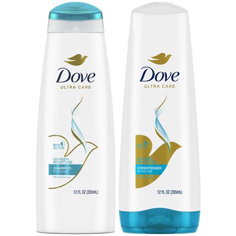 Dove Shampoo And Conditioner Set Oxygen Moisture Hydrating Shampoo And