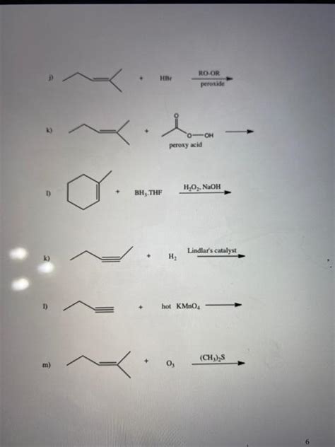 Solved Ro Or Peroxide I Peroxy Acid Ho Naoh D Bh Thf Chegg