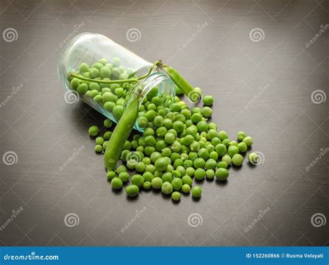 Green Pea Pod Green Peas Closeup Of Fresh Green Peas Pisum Sativum In