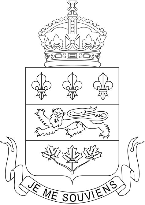 Coat Of Arms Of Quebec Coloring Page Colouringpages