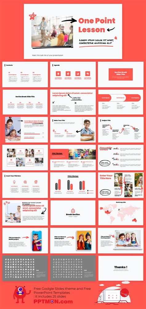 One Point Lesson Free Presentation Template – PowerPoint Template and ...