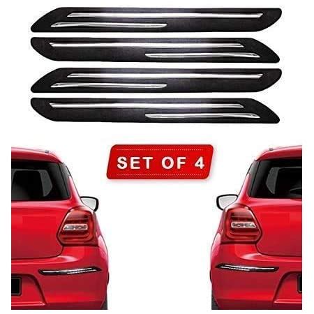 Hexzone Car Bumper Protector Guard With Double Chrome Strip For Car 4