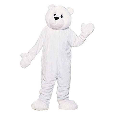 Forum Deluxe Plush Polar Bear Mascot Costume White One Size Amazon