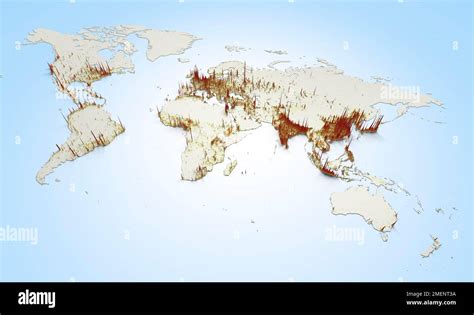 Map of world population Stock Photo - Alamy