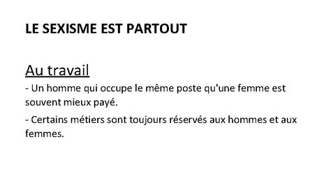 Le Sexisme Une Discrimination Invisible Mais Relle Quest