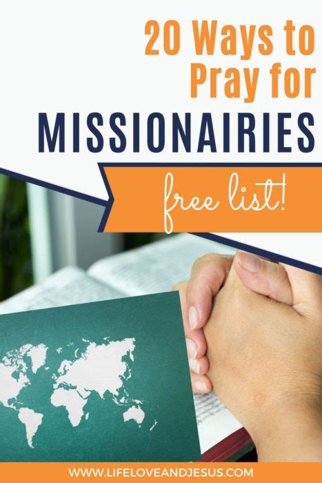 20 Ways To Pray For Missionaries Life Love And Jesus