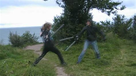 Short Sword Larp Fight Cliff Duel Youtube