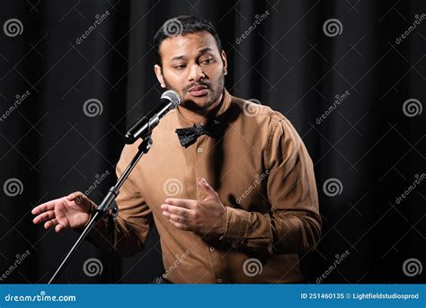 Indian Comedian Performing Stand Up Comedy Stock Image - Image of ...