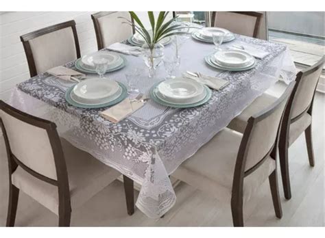 Toalha De Mesa Renda 4 Lugares Decoração Parcelamento sem juros