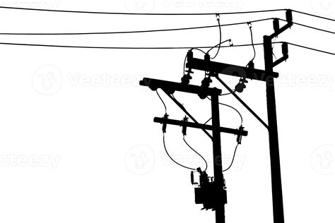 Electric Pole Isolated On White Background 11434583 Png