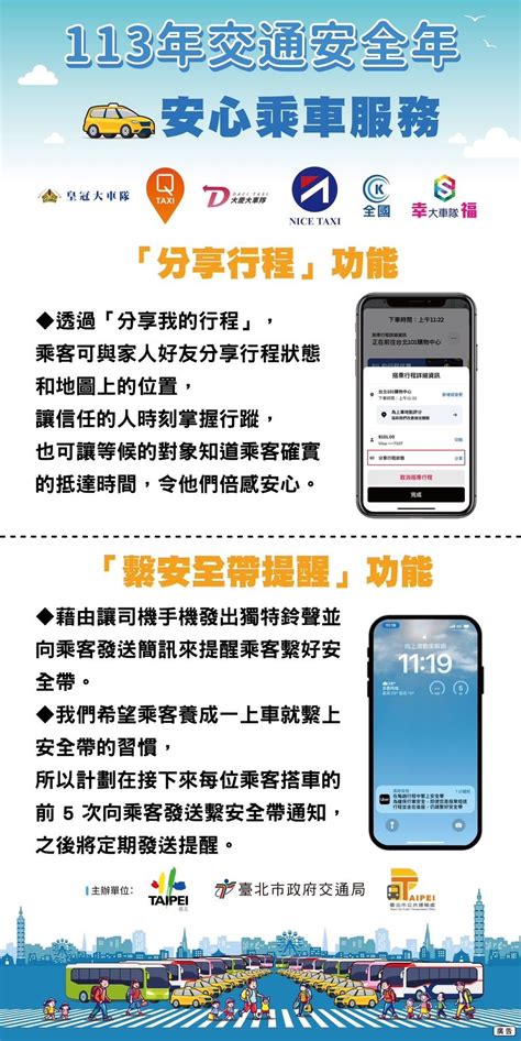 臺北市公共運輸處 新聞稿 113年交通安全年 公車計程車共同宣誓「停讓行人」安全升級