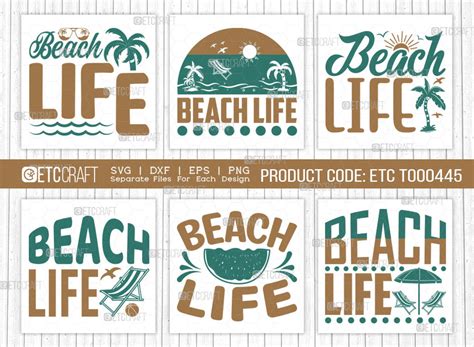 Beach Life Svg Bundle Hello Summer Svg Summer Love Svg Vacation Svg